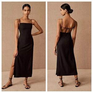 BHLDN Gavin Dress Black 6 Maxi Open Back